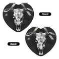 thumbnail image 2 of Kdxio White Black Sheep skull Pocket Mirror, 1X/2X Travel Makeup Mirror 2-Sided Folding Small Mirror Portable Double-Sided Magnifying Cosmetic Mirror for Gift-Heart Shape, 2 of 9