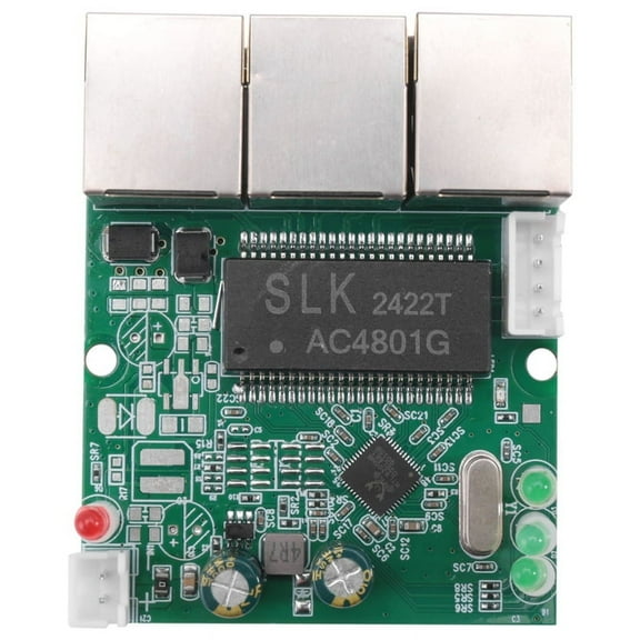 Fast Switch Mini 3 Port Ethernet 10 / 100mbps Network Hub Pcb Module Board for System Integration