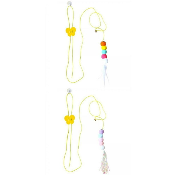 Juguetes divertidos para gatos,Tipo de puerta colgante retráctil de juguete divertido para gatos,Cuerda para rascar gatos Suministros para mascotas Juguetes interactivos,Juguete para jugar con