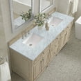 thumbnail image 3 of James Martin Vanities 72" Double Vanity, Light Natural Oak w/ 3 CM Carrara White Marble Top, 3 of 7