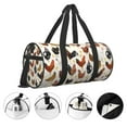 thumbnail image 5 of Haiem Roosters and Chickens Pattern Gym Bag for Women Men, Waterproof Travel Duffel Bags, Personal Item Travel Bag Weekender Bag with Shoes Compartment & Wet Pocket, 5 of 8