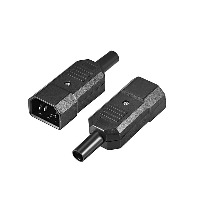 Unique Bargains AC110-250V 10A Male IEC320 C14 Power Socket Adapter Connector 3 Terminals Panel Mount 2 Pcs