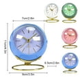 thumbnail image 3 of Reloj de escritorio Wosthever con borde de acero dorado alarma luminosa Electrodomésticos blanco, 3 of 6