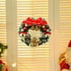 thumbnail image 4 of Corona navideña artificial para puertas para colgar, hermosa corona con bolas para decoración interior y exterior, corona de fantasía con lazo navideño para puertas, ventanas, decoración Vhermosa MZQ-1070-2, 4 of 4
