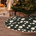 thumbnail image 5 of Xecao Daisy Pattern Christmas Tree Skirt Holiday Part Decorations for Christmas Tree, Farmhouse Christmas Decor Xmas Holiday Home Party Decorations-48", 5 of 6
