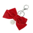 thumbnail image 5 of Unique Bargains 1 Pc Fashion Velvet Bow Handbag Charm Bag Accessories Red, 5 of 5