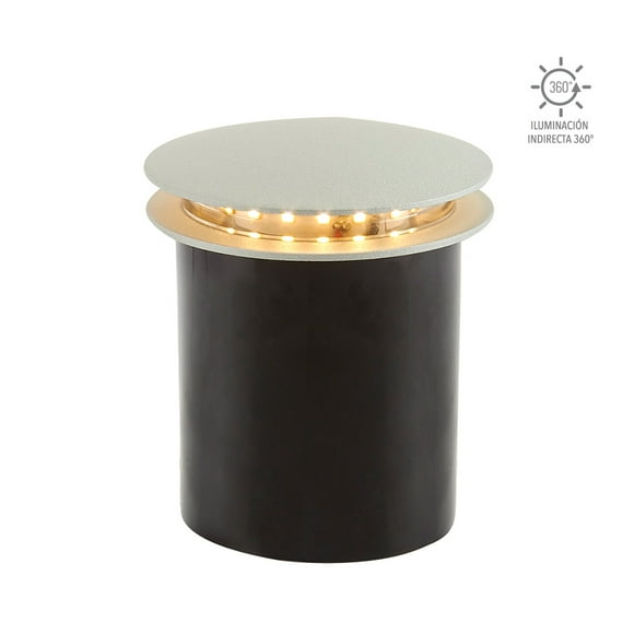 Lampara Empotrada Led Para Exterior Gris 1w Luz Suave Cálida
