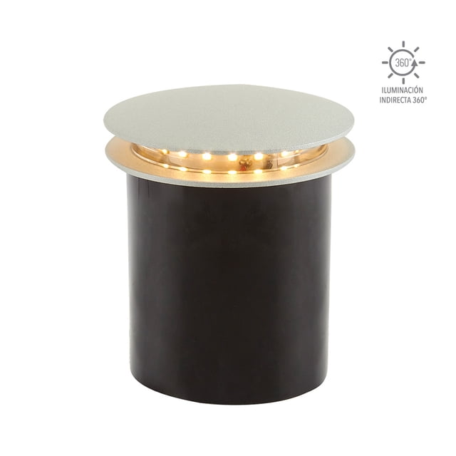 Lampara Empotrada Led Para Exterior Gris 1w Luz Suave Cálida