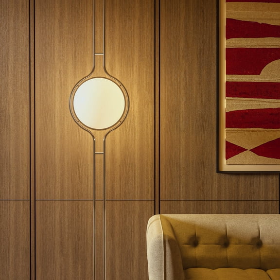 Ozarke Modern 1 Globe Floor to Ceiling Light Metal Acrylic Ball Modern Lighting for Living Room, Home Office, Home Decor Ceiling Floor Lamp - Warm 3000K