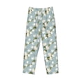 thumbnail image 6 of Uemuo Tulips Flowers Pattern Men's Wide Leg Palazzo Lounge Pants with Pockets Light Weight Loose Comfy Casual Pajama Pants-X-Large, 6 of 9