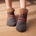 thumbnail image 4 of Uooqdmx Slipper Socks for Women Sleep Socks Fluzzy Socks Christmas Gifts Slippers Socks for Women Thick Socks Comfortable Socks for Women Dark Gray A, 4 of 5