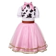 thumbnail image 2 of Staki Kids Cowgirl Costume for Girls Western Rodeo Outfit Halloween Costume Party Dress Up,5-6 Years, 2 of 5