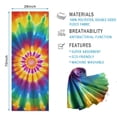thumbnail image 2 of Colorful Rainbow Tie Dye Spiral Pattern Hot Yoga Mat Towel Non Slip for Hot Yoga - Quick-Drying Yoga Mat Cover with 4 Corner Pockets with Travel Bag - Hot Yoga Towel Non Slip 70"x26", 2 of 6