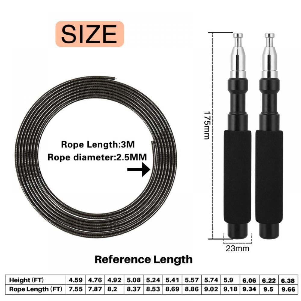9 Ft Weighted Tangle-Free Jump Rope for Workout Speed Endurance Training
