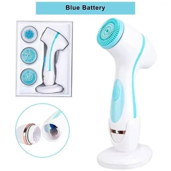 Electric Spin Facial Cleansing Brush Waterproof Dual-Rotation Face Scrubber Exfoliator Face  Exfoliation Massager for Skin Care