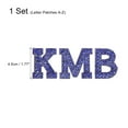 thumbnail image 2 of Uxcell Iron on Patch Decorative A-Z Dark Blue Glitter Alphabet Applique Rhinestone English Letter 26 Pack, 2 of 6