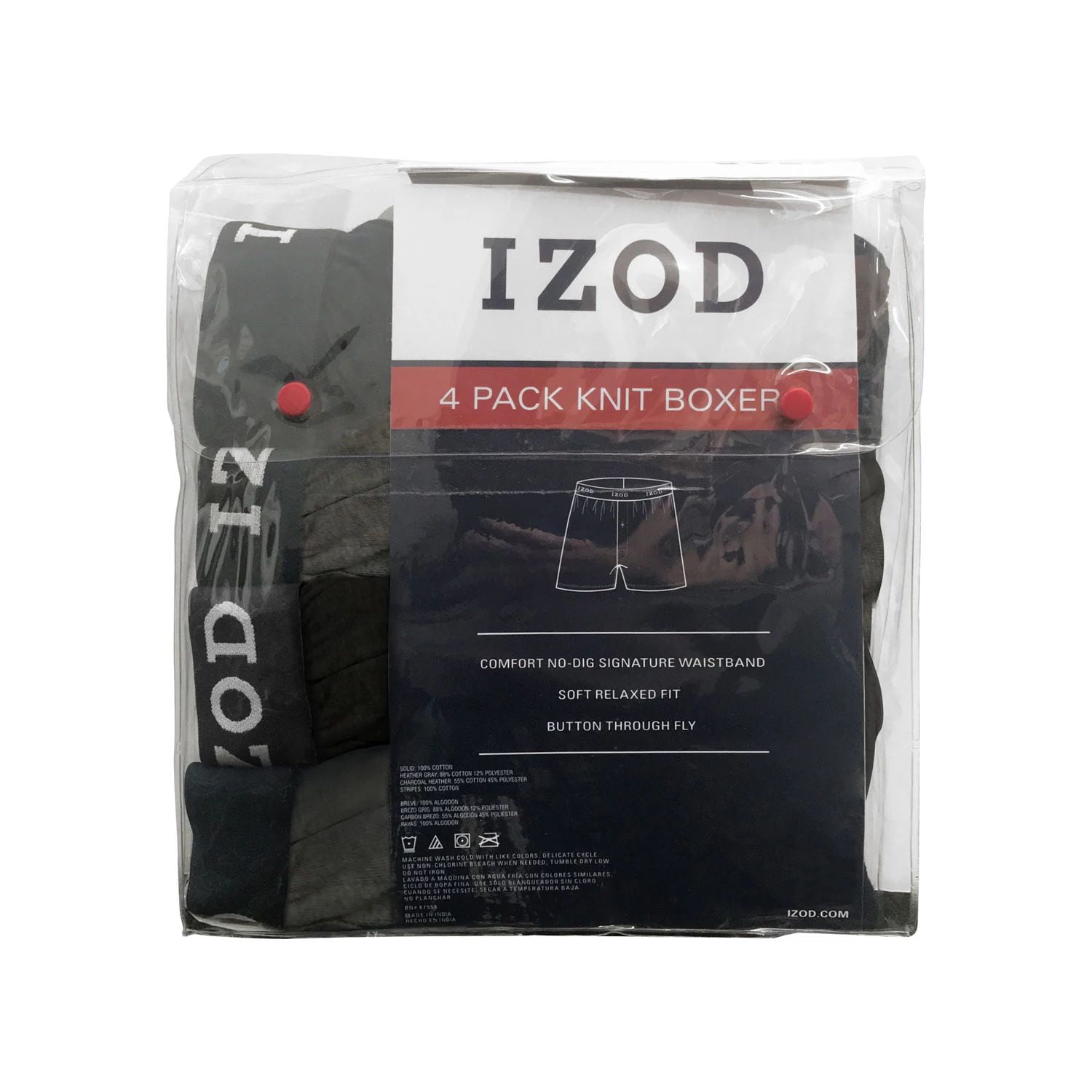 Knit Boxer Shorts Izod Underwear Sam's Club IZOD IZOD Men's Boxer