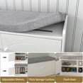thumbnail image 4 of Organizedlife Sturdy Shoe Bench with Padded Cushion and 2-Tier Storage, White, 4 of 11