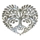 thumbnail image 3 of Decoración de pared de metal con forma de pájaro y árbol, escultura artística de corazón, decoración rústica versátil para pared. Plata, 3 of 9