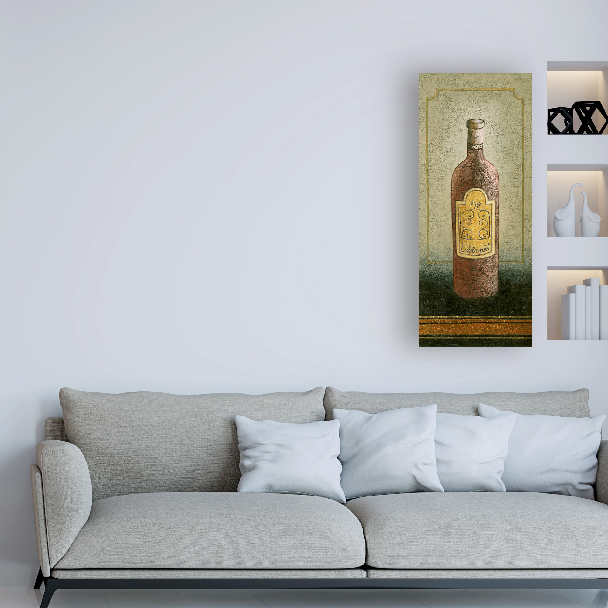Trademark Fine Art 'A Bottle Of Cabernet Wine' Canvas Art by Pablo Esteban