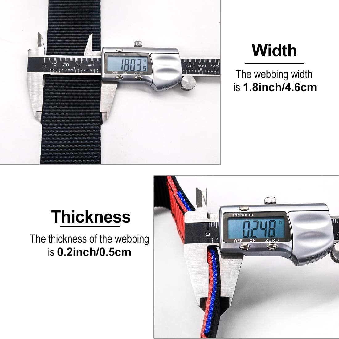Foot Ascender Loop for Tree Climbing Arborist, Adjustable Foot Loop with Stainless Steel Buckle, Reinforced Polyester Strap for SRT Tree Climbing Gear, Rope Ascender Accessory
