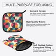 thumbnail image 3 of Yayeee Oven Mitts and Pot Holder Set of 2 Heat Resistant Kitchen Gloves Baking Hot Pad, Retro Geometric, 3 of 5