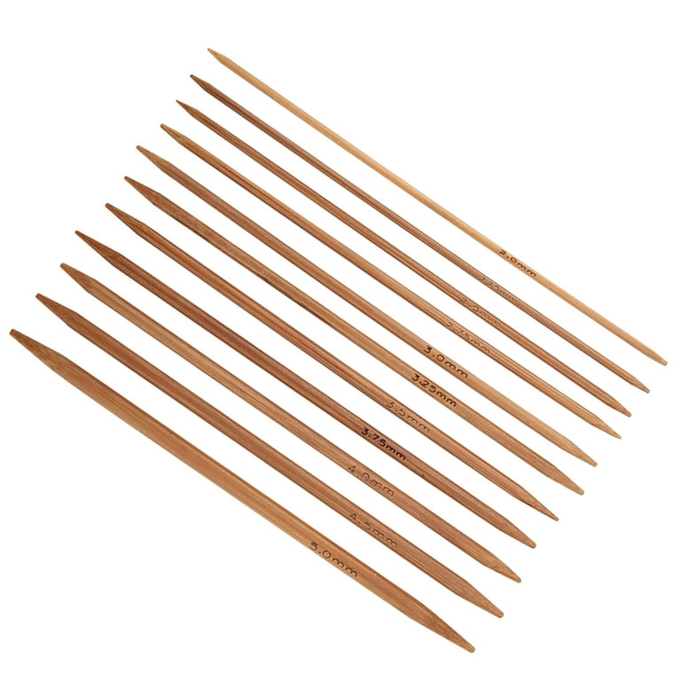 Circular Knitting Needles Set Double Point Carbonized Weaving Needle Kit  Bamboo Knitting Needle with Transparent Tube