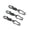 Black, variant on Small Gear Clip Lanyard for Daily Carry and Hiking, 14 cm Braided Bottle Loop With Spring Carabiner Attachment