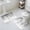 Gray, variant on Purple Eucalyptus Bath Mat 3 Piece Bathroom Rug Set, Spring Botanical Plant Aesthetic Non Slip Bath Rug Contour Mat and Toilet Lid Cover, Absorbent Shower Mats Soft Bath Rugs and Mats Sets