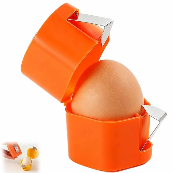 Egg Cracker Tool for Hard Boiled Eggs,Egg Shell Opener,Stainless Steel Egg Cutter Handheld for Raw Eggs for Home Kitchen Use