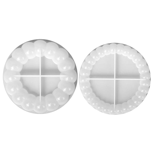 Shisuyan 2Pcs Silicone Coaster Mold Non-stick DIY Mold Serving Tray Mold Cup Mat Casting Mold Decorative Mold