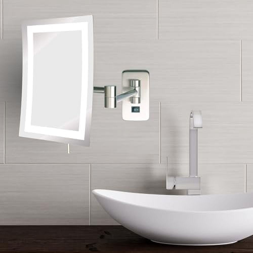 JERDON Rectangular 6.5-Inch x 9-Inch Wall Mount Makeup