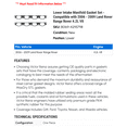 thumbnail image 2 of Lower Intake Manifold Gasket Set - Compatible with 2006 - 2009 Land Rover Range Rover 4.2L V8 2007 2008, 2 of 2