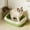 Green, variant on ufehgfjh Small Litter Box Small Litter Box for Kittens Semi Enclosed High Bar Cats Litter Box with Splashs Proof Designs for Cats and Cats Shovel Suitable for Home Cats