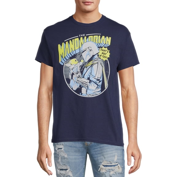 Star Wars Men's Mandalorian Graphic Tee with Short Sleeves