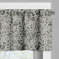 thumbnail image 5 of Ambesonne Vintage Valance & Curtain, Romantic Rose Motifs, 55"x24", Dark Taupe Cream, 5 of 7