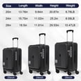 thumbnail image 7 of Luggage,with front opening,TSA approved lock,hardshell suitcase,Black, 7 of 7