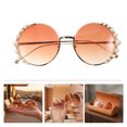 thumbnail image 1 of OUNONA Gafas De Sol Circulares Con Marco Metálico Y Detalles De Para Exteriores, 1 of 8