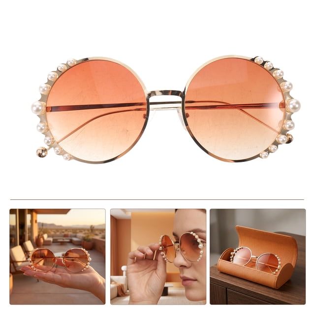 OUNONA Gafas De Sol Circulares Con Marco Metálico Y Detalles De Para Exteriores