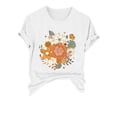 thumbnail image 4 of Tittly T Shirts for Women Graphic Tees Women's Loose Printed Short Sleeved Shirt Summer Casual Cotton Short Sleeved Shirt Tshirts Shirts Spring Tops for Women White XXL, 4 of 6