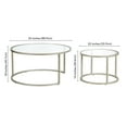 thumbnail image 2 of Evelyn&Zoe Watson Round Nested Coffee Table in Satin Nickel, 2 of 5
