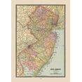 thumbnail image 2 of Cram 11x14 White Modern Wood Framed Museum Art Print Titled - New Jersey, United States - Cram 1888, 2 of 4