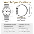 thumbnail image 4 of SKMEI Watches for Men Easy Reader Analog Mens Quartz Watch with Stainless Steel Expansion Band Luminous waterproof watch, 4 of 9