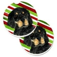 thumbnail image 1 of Gordon Setter Candy Cane Holiday Christmas Set of 2 Cup Holder Car Coaster, 1 of 1