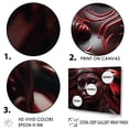 thumbnail image 3 of Designart "Crimson And Onyx Aztec Fighter Likeness" African Mask Floater Framed Canvas Prints, 3 of 5