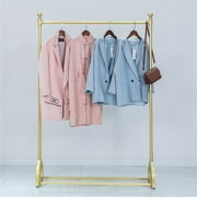 Miumaeov Gold Garment Rack Heavy Duty Metal Free-Standing Clothing Rack Closet Organizer