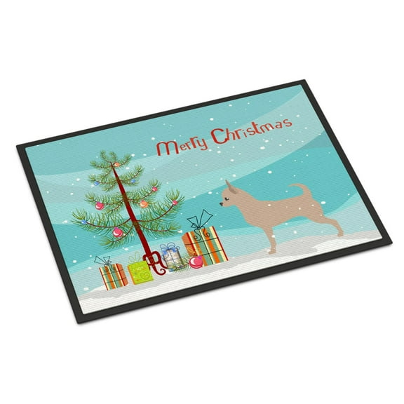 Carolines Treasures BB2968MAT Chihuahua Merry Christmas Tree Door Mat Indoor Rug or Outdoor Welcome Mat 18x27 Doormat