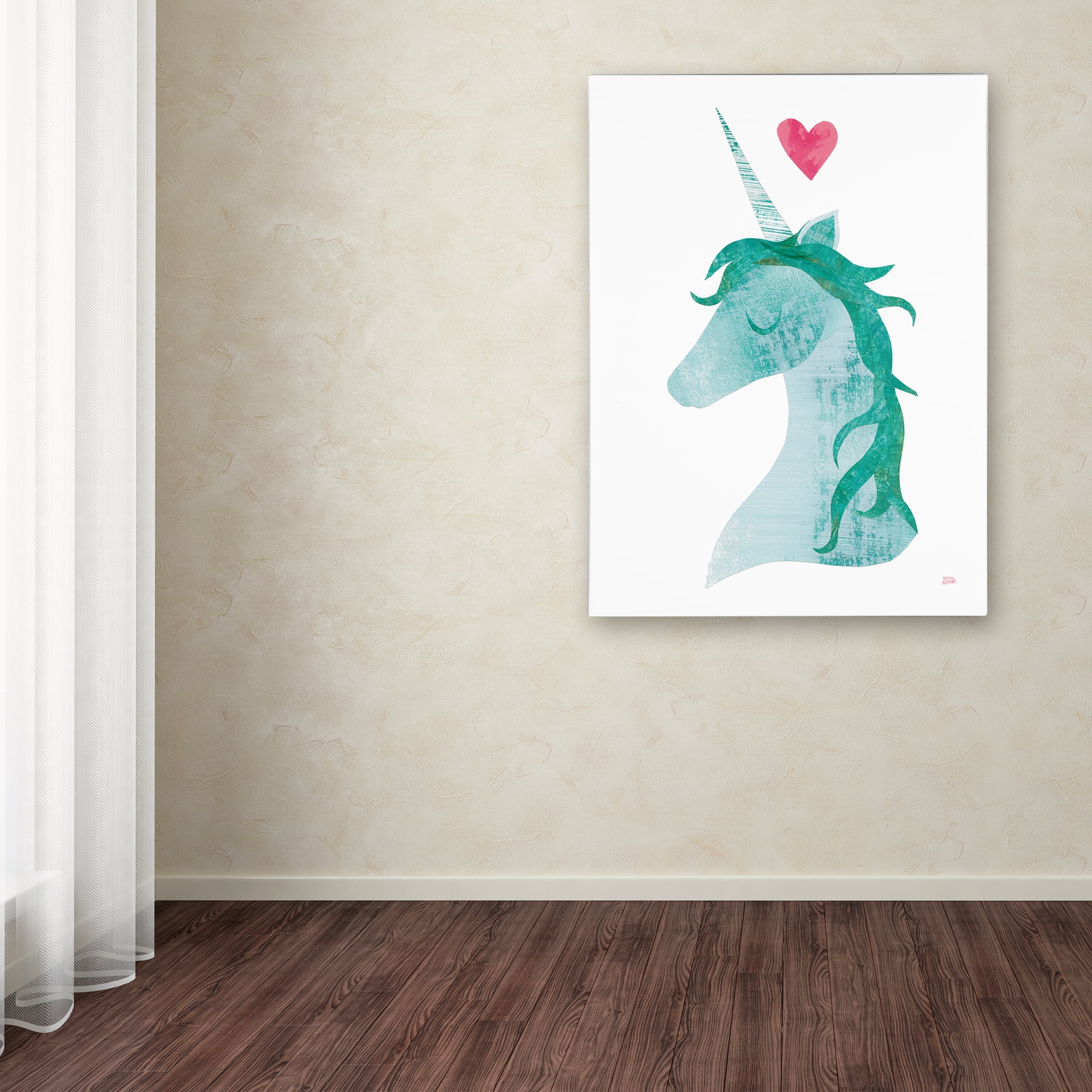 Trademark Fine Art 'Unicorn Magic II Heart' Canvas Art by Melissa Averinos