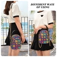 thumbnail image 6 of FORMRS Crossbody Bag for Women Quilted Travel Shoulder Cell Phone Purse with Chain Strap Handbag, Colorful Checkered Daisy, 6 of 7