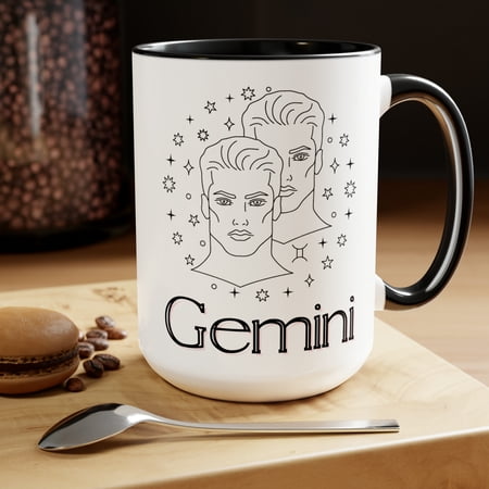 Gay LGBTQ Trans Gemini Zodiac June Birthday Coffee Mugs 15oz